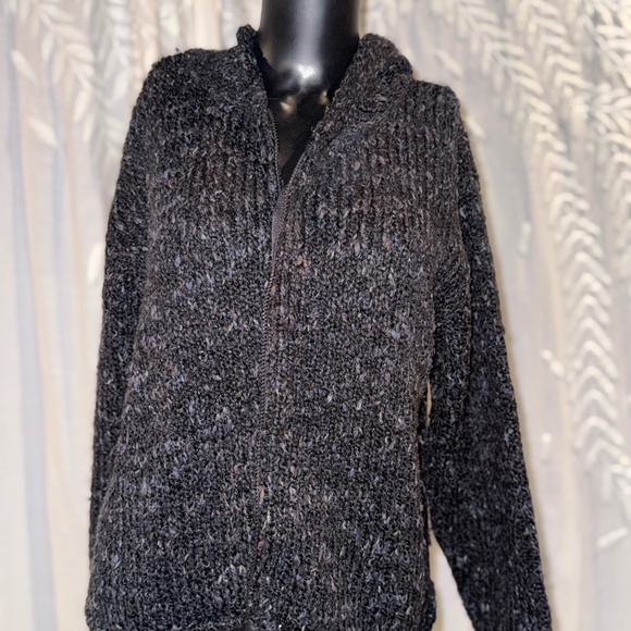 Relais Textured Knit Hoodie Size M – Soft Speckled Pullover Sweater - Picture 4 of 16